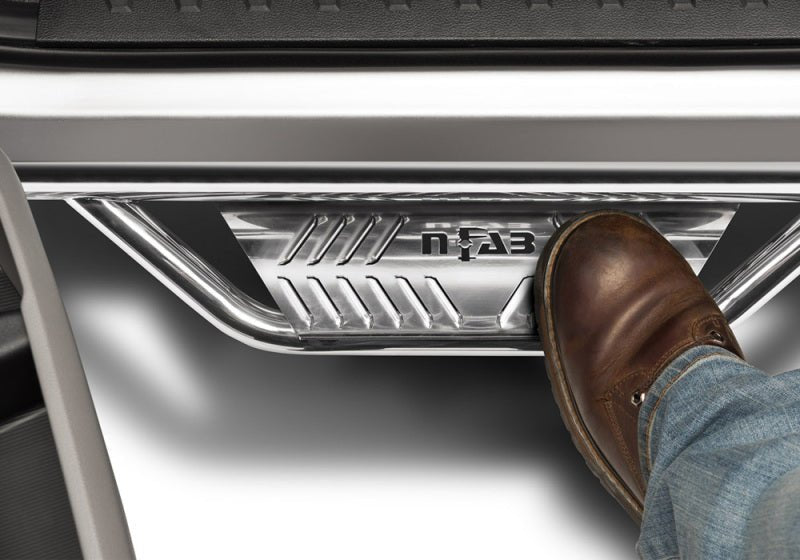 N - Fab - N - Fab Podium SS 15.5 - 19 Dodge RAM 1500 Crew Cab 6.4ft Bed - Bed Access - Polished - 3in - Demon Performance