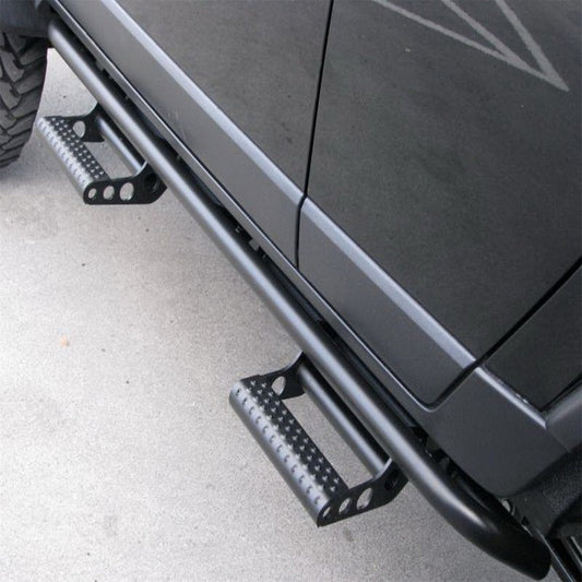 N - Fab - N - Fab RKR Step System 16 - 17 Nissan Titan/Titan XD Crew Cab - Tex. Black - 1.75in - Demon Performance