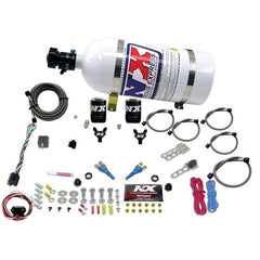Nitrous Express - Nitrous Express 03 - 18 Nissan 350Z/370Z Dual Nozzle (35 - 150HP) w/10lb Bottle - Demon Performance
