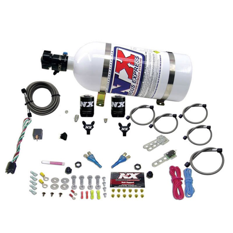 Nitrous Express - Nitrous Express 08 - 10 Dodge Viper EFI Dual Nozzle (100 - 300HP) w/10lb Bottle - Demon Performance