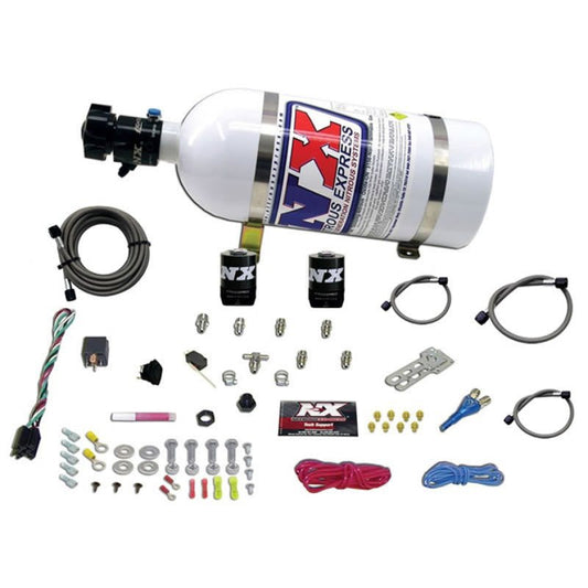 Nitrous Express - Nitrous Express All Sport Compact EFI Single Nozzle Nitrous Kit (35 - 50 - 75HP) w/10lb Bottle - Demon Performance
