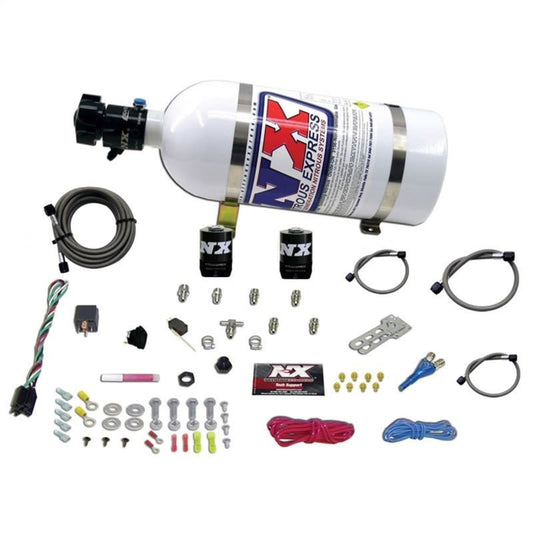 Nitrous Express - Nitrous Express All Sport Compact EFI Single Nozzle Nitrous Kit (35 - 50 - 75HP) w/10lb Bottle - Demon Performance