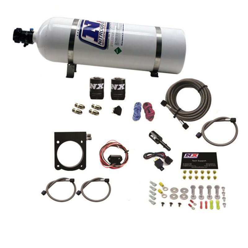 Nitrous Express - Nitrous Express Dodge 3.6L V6 Nitrous Plate Kit (50 - 200HP) w/15lb Bottle - Demon Performance