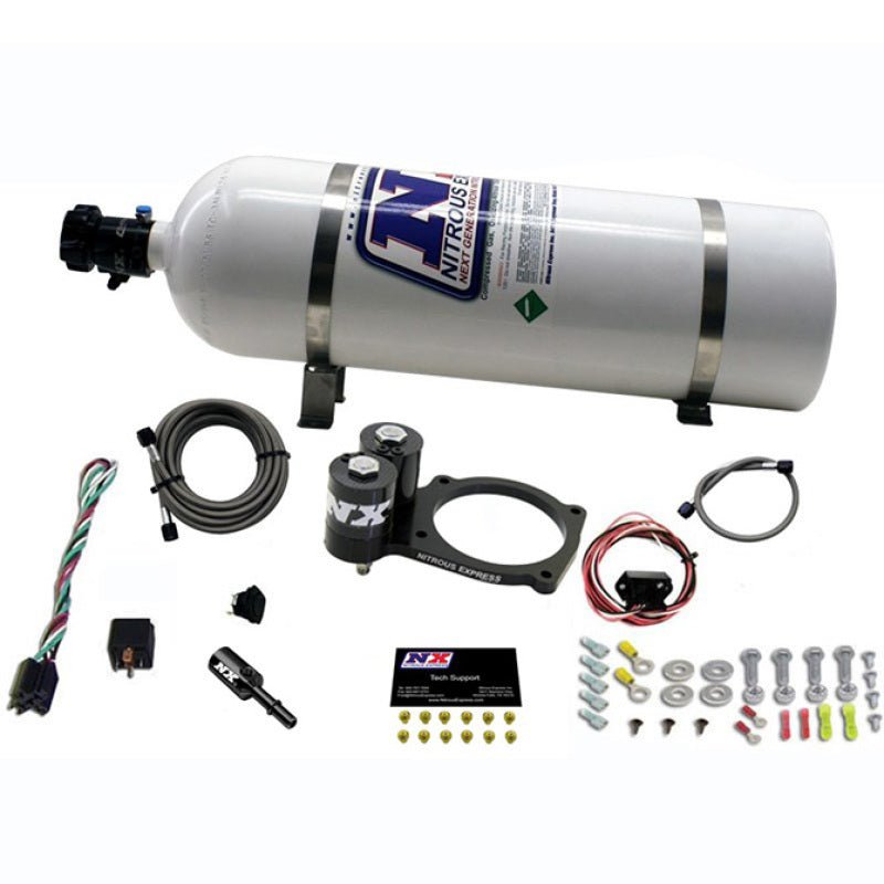 Nitrous Express - Nitrous Express Dodge Hellcat/Demon Nitrous Plate Kit w/15lb Bottle - Demon Performance