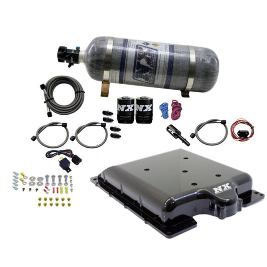 Nitrous Express - Nitrous Express Dodge Hellcat/Demon Supercharger Lid Nitrous Kit (100 - 400HP) w/12lb Bottle - Demon Performance