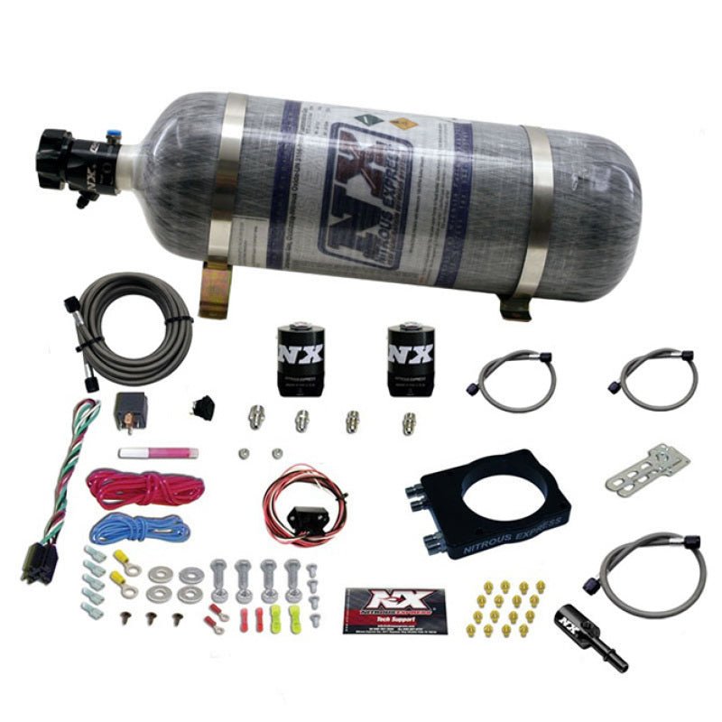 Nitrous Express - Nitrous Express Dodge Hemi Nitrous Plate Kit (50 - 400HP) w/12lb Composite Bottle - Demon Performance