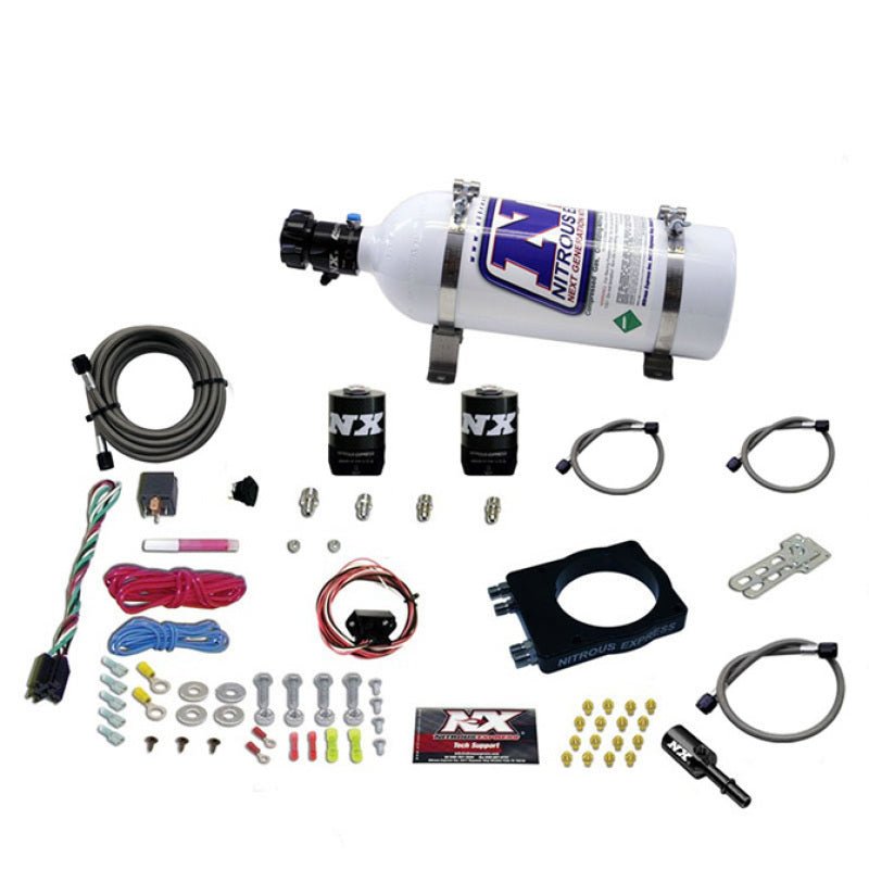 Nitrous Express - Nitrous Express Dodge Hemi Nitrous Plate Kit (50 - 400HP) w/5lb Bottle - Demon Performance