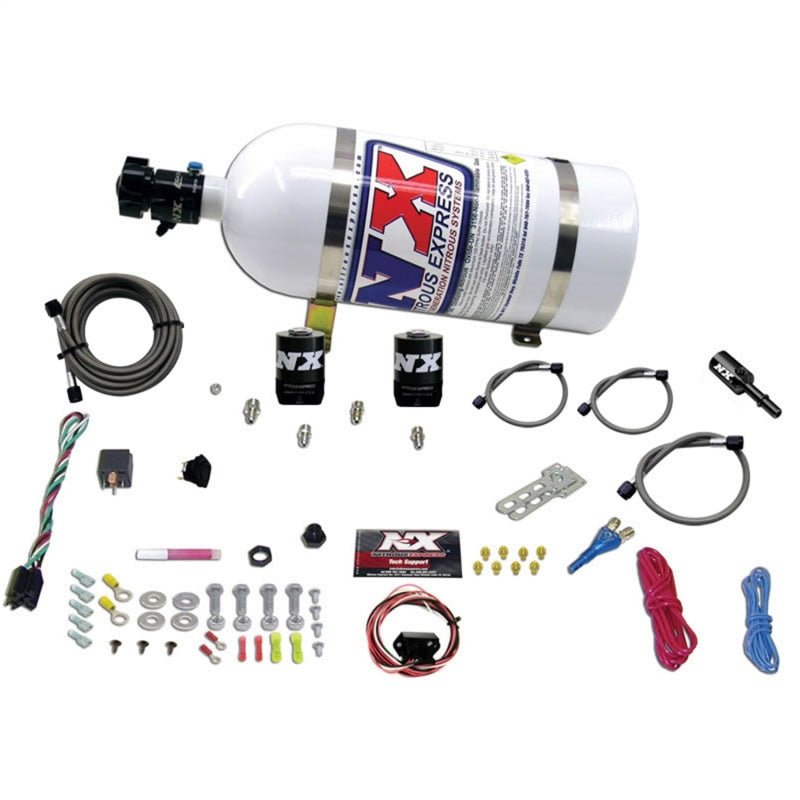 Nitrous Express - Nitrous Express Dodge Hemi/SRT8 Single Nozzle Fly By Wire Nitrous Kit (35 - 150HP) w/10lb Bottle - Demon Performance