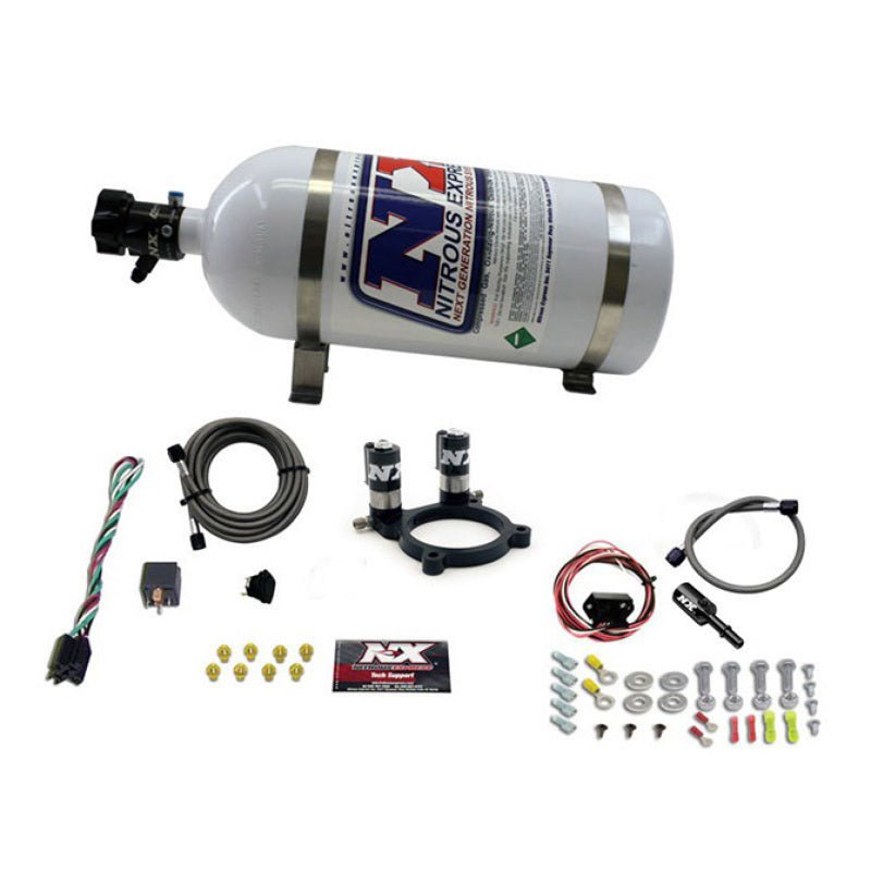 Nitrous Express - Nitrous Express Ford 3.5L/3.7L V6 Nitrous Plate Kit w/10lb Bottle - Demon Performance