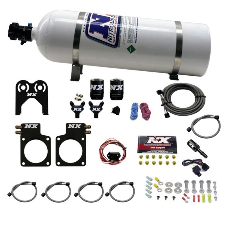 Nitrous Express - Nitrous Express Nissan GT - R Nitrous Plate Kit (35 - 300HP) w/15lb Bottle - Demon Performance