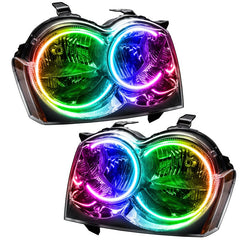 ORACLE Lighting - Oracle 05 - 07 Jeep Grand Cherokee SMD HL (Non - HID) - ColorSHIFT w/ BC1 Controller - Demon Performance