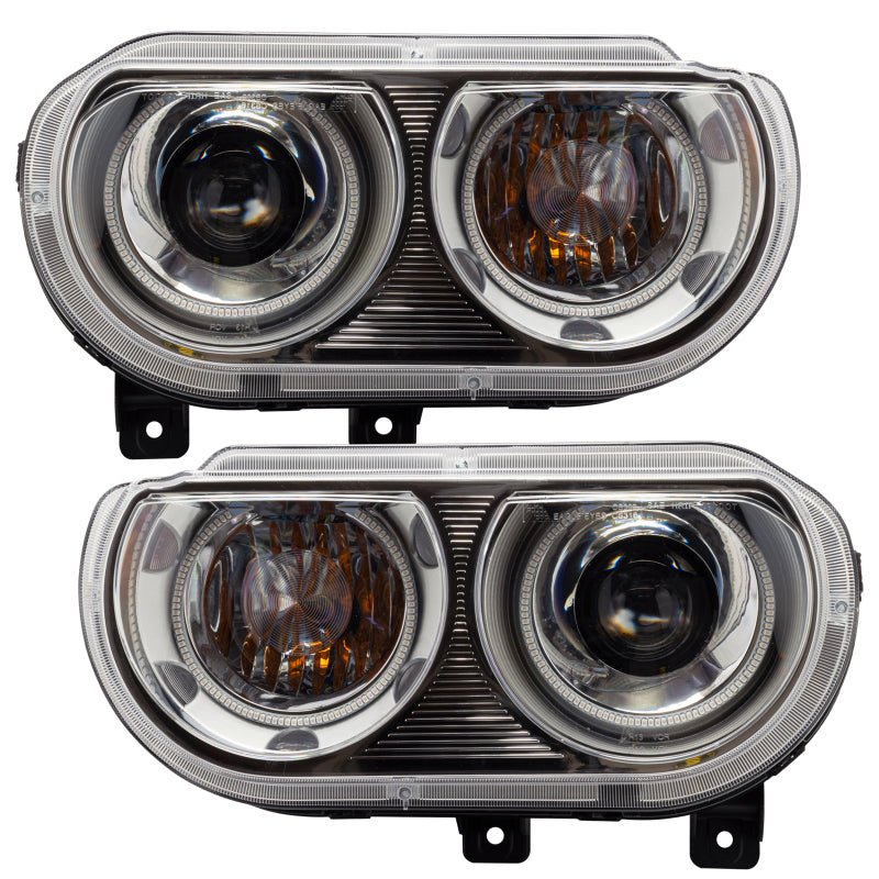 ORACLE Lighting - Oracle 08 - 14 Dodge Challenger SMD HL (HID Style) - ColorSHIFT w/ BC1 Controller - Demon Performance