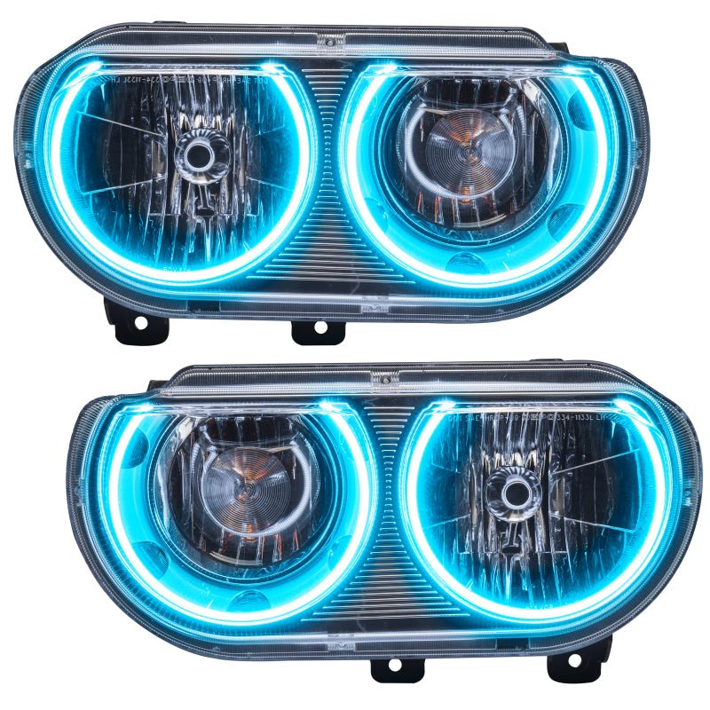 ORACLE Lighting - Oracle 08 - 14 Dodge Challenger SMD HL (Non - HID) - ColorSHIFT w/ BC1 Controller - Demon Performance