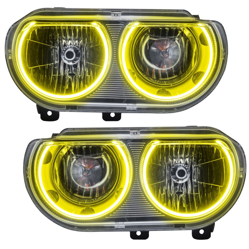 ORACLE Lighting - Oracle 08 - 14 Dodge Challenger SMD HL (Non - HID) - ColorSHIFT w/ BC1 Controller - Demon Performance