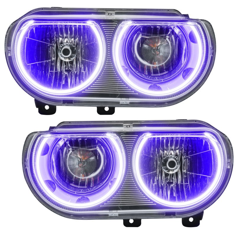 ORACLE Lighting - Oracle 08 - 14 Dodge Challenger SMD HL (Non - HID) - ColorSHIFT w/ BC1 Controller - Demon Performance