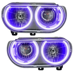 ORACLE Lighting - Oracle 08 - 14 Dodge Challenger SMD HL (Non - HID) - ColorSHIFT w/ BC1 Controller - Demon Performance