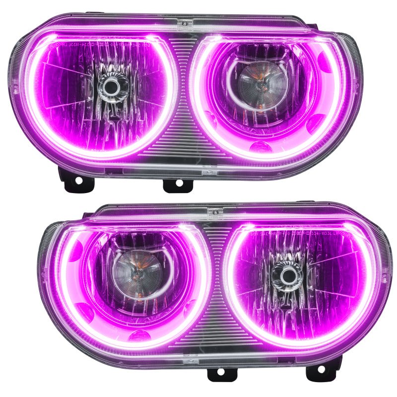 ORACLE Lighting - Oracle 08 - 14 Dodge Challenger SMD HL (Non - HID) - ColorSHIFT w/ BC1 Controller - Demon Performance