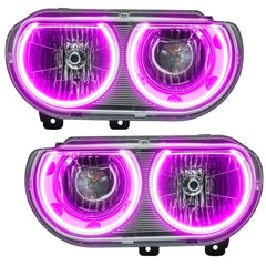 ORACLE Lighting - Oracle 08 - 14 Dodge Challenger SMD HL (Non - HID) - ColorSHIFT w/ BC1 Controller - Demon Performance