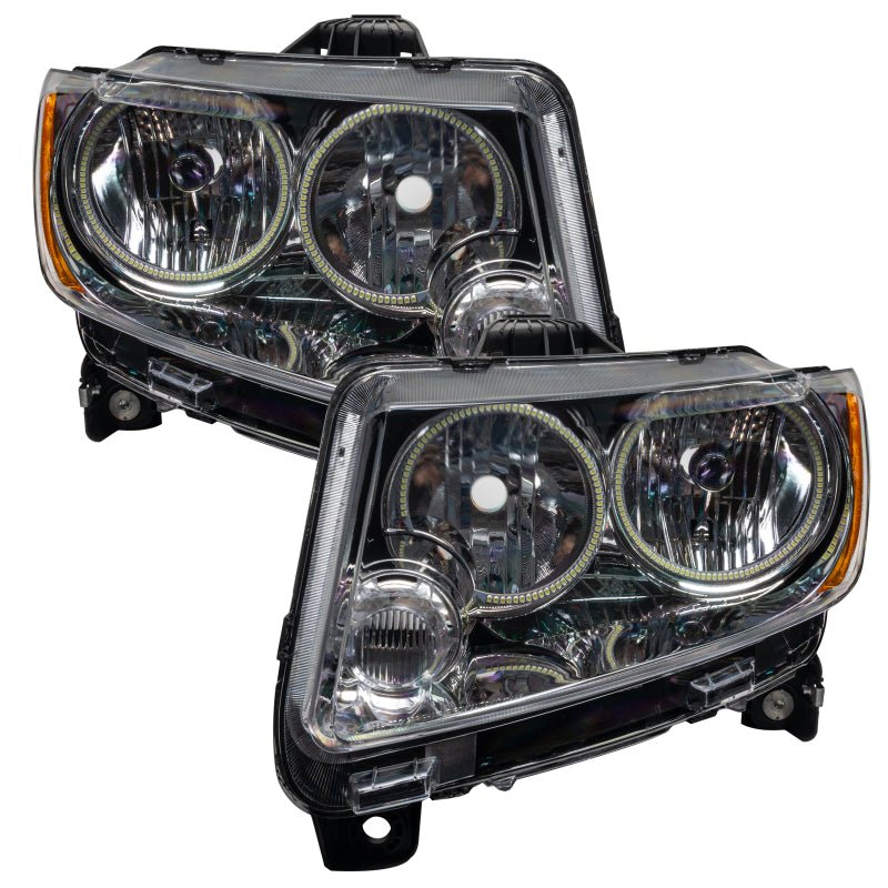 ORACLE Lighting - Oracle 11 - 13 Jeep Grand Cherokee SMD HL (Non - HID) - Chrome - ColorSHIFT w/ BC1 Controller - Demon Performance