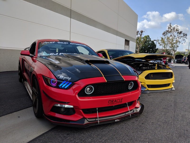 ORACLE Lighting - Oracle 15 - 17 Ford Mustang Dynamic RGB+A Pre - Assembled Headlights - Black Edition - ColorSHIFT - Demon Performance