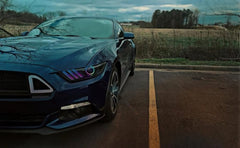 ORACLE Lighting - Oracle 15 - 17 Ford Mustang Dynamic RGB+A Pre - Assembled Headlights - Black Edition - ColorSHIFT - Demon Performance