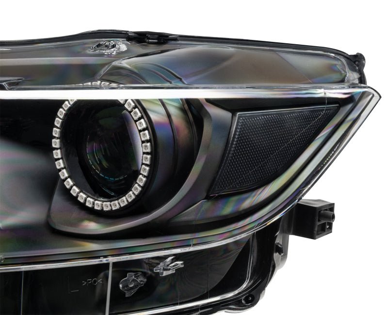 ORACLE Lighting - Oracle 15 - 17 Ford Mustang Dynamic RGB+A Pre - Assembled Headlights - Black Edition - ColorSHIFT - Demon Performance