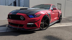 ORACLE Lighting - Oracle 15 - 17 Ford Mustang Dynamic RGB+A Pre - Assembled Headlights - Black Edition - ColorSHIFT - Demon Performance