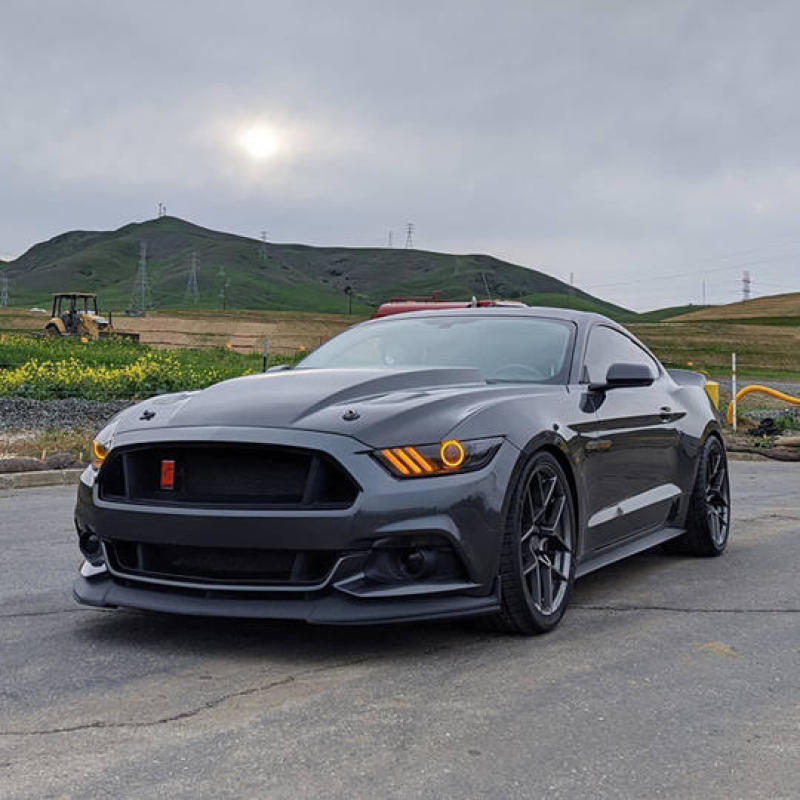 ORACLE Lighting - Oracle 15 - 17 Ford Mustang Dynamic RGB+A Pre - Assembled Headlights - Black Edition - ColorSHIFT - Demon Performance
