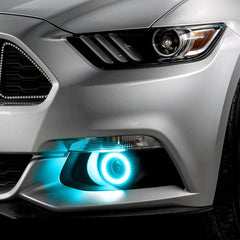 ORACLE Lighting - Oracle 15 - 17 Ford Mustang Dynamic RGB+A Projector Surface Mount Fog Light Halo Kit - ColorSHIFT - Demon Performance