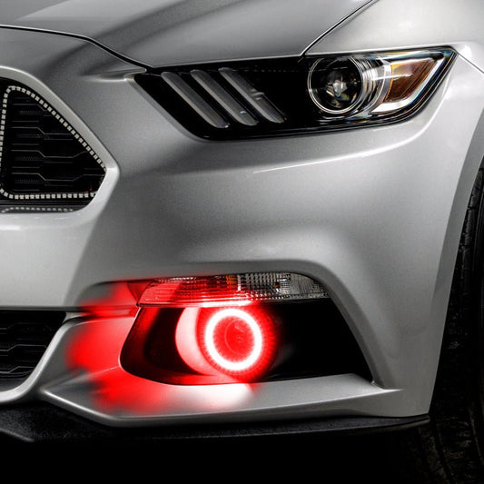 ORACLE Lighting - Oracle 15 - 17 Ford Mustang Dynamic RGB+A Projector Surface Mount Fog Light Halo Kit - ColorSHIFT - Demon Performance