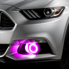 ORACLE Lighting - Oracle 15 - 17 Ford Mustang Dynamic RGB+A Projector Surface Mount Fog Light Halo Kit - ColorSHIFT - Demon Performance
