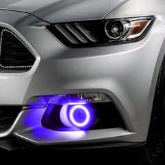 ORACLE Lighting - Oracle 15 - 17 Ford Mustang Dynamic RGB+A Projector Surface Mount Fog Light Halo Kit - ColorSHIFT - Demon Performance