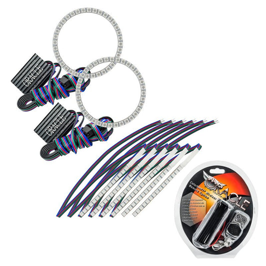 ORACLE Lighting - Oracle 15 - 17 Ford Mustang V6/GT/Shelby DRL Upgrade w/ Halo Kit - ColorSHIFT - Demon Performance