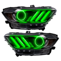 ORACLE Lighting - Oracle 15 - 17 Ford Mustang V6/GT/Shelby DRL Upgrade w/ Halo Kit - ColorSHIFT w/ BC1 Controller - Demon Performance