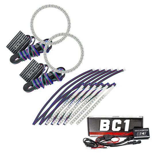 ORACLE Lighting - Oracle 15 - 17 Ford Mustang V6/GT/Shelby DRL Upgrade w/ Halo Kit - ColorSHIFT w/ BC1 Controller - Demon Performance