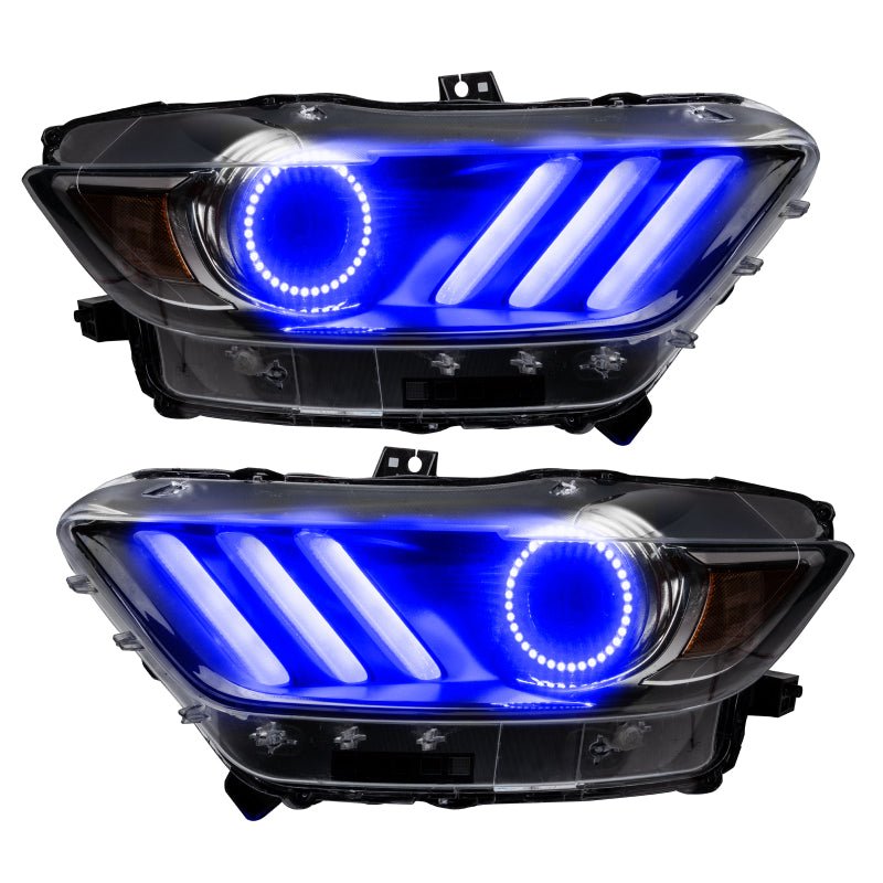 ORACLE Lighting - Oracle 15 - 17 Ford Mustang V6/GT/Shelby DRL Upgrade w/ Halo Kit - ColorSHIFT w/ BC1 Controller - Demon Performance