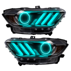 ORACLE Lighting - Oracle 15 - 17 Ford Mustang V6/GT/Shelby DRL Upgrade w/ Halo Kit - ColorSHIFT w/ BC1 Controller - Demon Performance