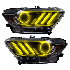 ORACLE Lighting - Oracle 15 - 17 Ford Mustang V6/GT/Shelby DRL Upgrade w/ Halo Kit - ColorSHIFT w/ BC1 Controller - Demon Performance