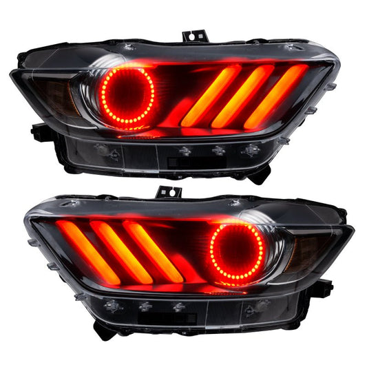 ORACLE Lighting - Oracle 15 - 17 Ford Mustang V6/GT/Shelby DRL Upgrade w/ Halo Kit - ColorSHIFT w/ BC1 Controller - Demon Performance