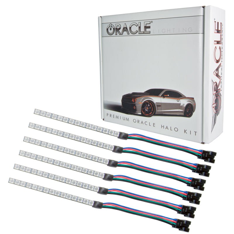 ORACLE Lighting - Oracle 15 - 17 Ford Mustang V6/GT/Shelby DRL Upgrade w/ Halo Kit - ColorSHIFT w/ Simple Controller - Demon Performance