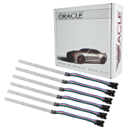 ORACLE Lighting - Oracle 15 - 17 Ford Mustang V6/GT/Shelby DRL Upgrade w/ Halo Kit - ColorSHIFT w/ Simple Controller - Demon Performance