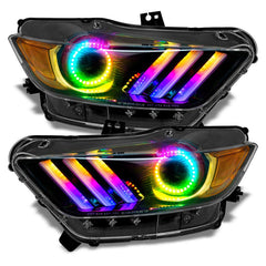 ORACLE Lighting - Oracle 15 - 17 Ford Mustang V6/GT/Shelby Dynamic DRL Upgrade w/ Halo Kit - ColorSHIFT - Dynamic - Demon Performance