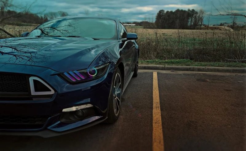 ORACLE Lighting - Oracle 15 - 17 Ford Mustang V6/GT/Shelby Dynamic DRL Upgrade w/ Halo Kit - ColorSHIFT - Dynamic - Demon Performance