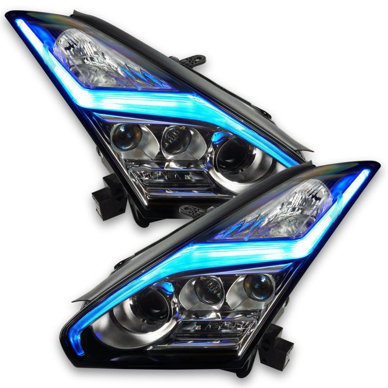 ORACLE Lighting - Oracle 15 - 21 Nissan GT - R Lightning Bolt Headlight DRL Upgrade RGB+W ColorSHIFT w/ Simple Controller - Demon Performance