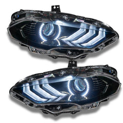 ORACLE Lighting - Oracle 18 - 21 Ford Mustang Dynamic DRL Upgrade w/ Halo Kit & Sequential Turn Signal - ColorSHIFT - Demon Performance