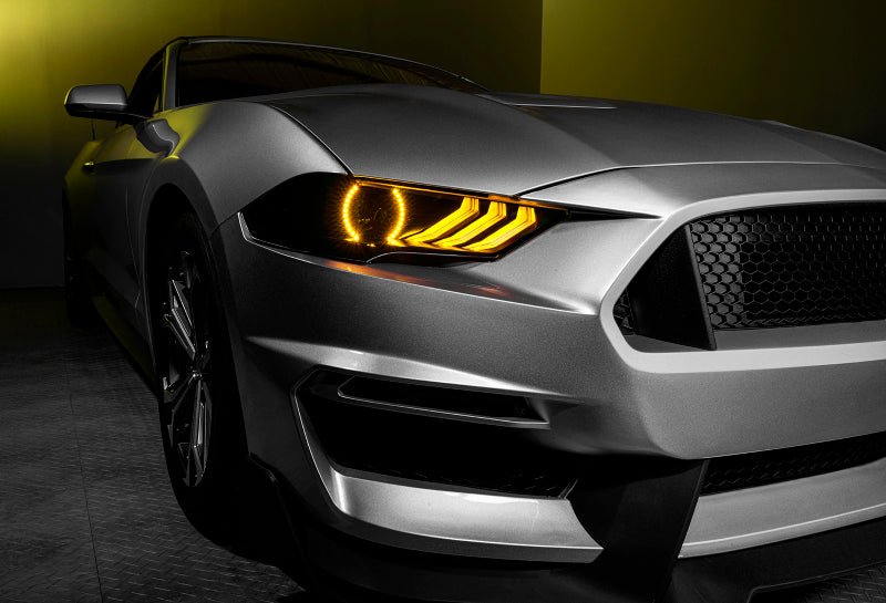 ORACLE Lighting - Oracle 18 - 21 Ford Mustang Dynamic DRL Upgrade w/ Halo Kit & Sequential Turn Signal - ColorSHIFT - Demon Performance