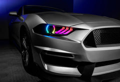 ORACLE Lighting - Oracle 18 - 21 Ford Mustang Dynamic DRL Upgrade w/ Halo Kit & Sequential Turn Signal - ColorSHIFT - Demon Performance