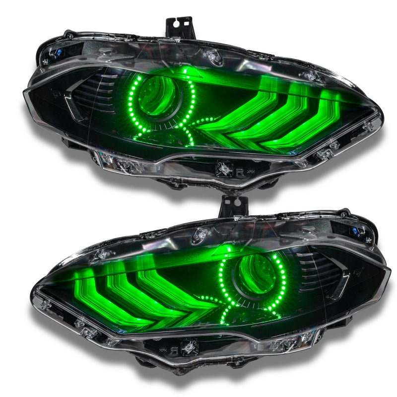 ORACLE Lighting - Oracle 18 - 21 Ford Mustang Dynamic DRL Upgrade w/ Halo Kit & Sequential Turn Signal - ColorSHIFT - Demon Performance