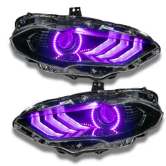 ORACLE Lighting - Oracle 18 - 21 Ford Mustang Dynamic DRL Upgrade w/ Halo Kit & Sequential Turn Signal - ColorSHIFT - Demon Performance
