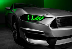 ORACLE Lighting - Oracle 18 - 21 Ford Mustang Dynamic DRL Upgrade w/ Halo Kit & Sequential Turn Signal - ColorSHIFT - Demon Performance